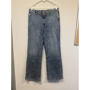 Fidelity Denim Makana Trouser Full Wide Jeans‎ Womens 32 Butter Blue Made USA